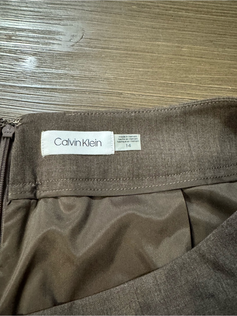 Calvin Klein Brown Tailored Pencil Skirt - Picture 7 of 10